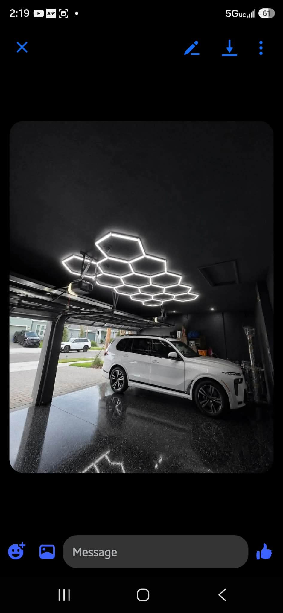 Black ceiling and lighting